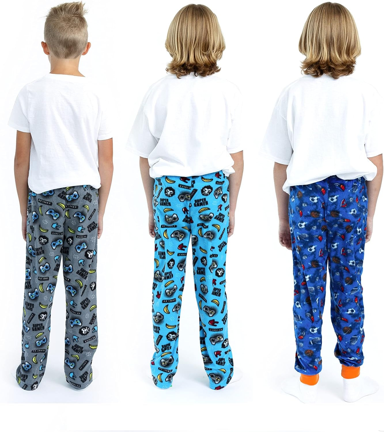 Boys Pajama Pants for Kids 3-Pack Soft Pajama Bottoms for Boys