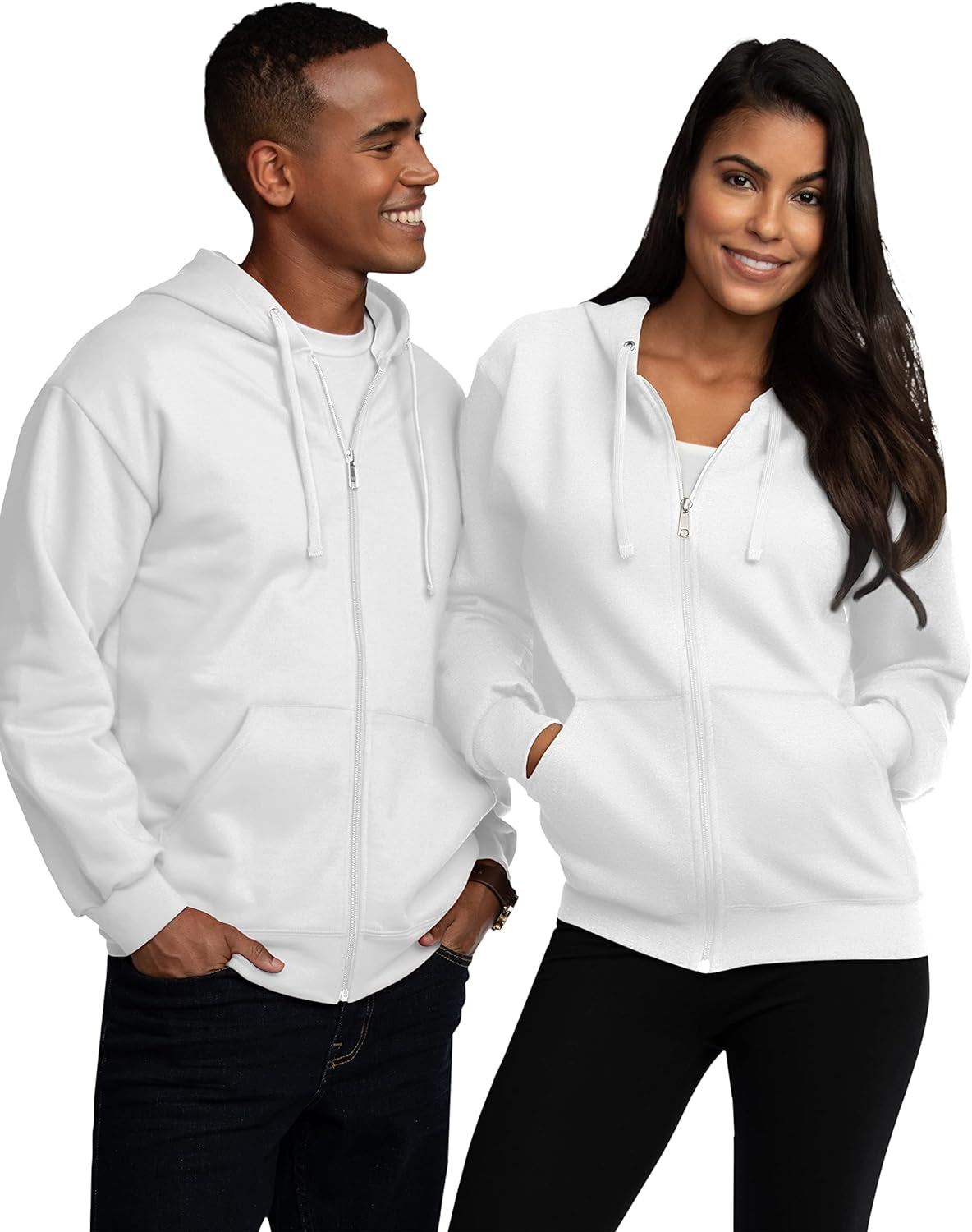 Unisex Adult Eversoft Fleece Full Zip Hoodie Sweatshirt